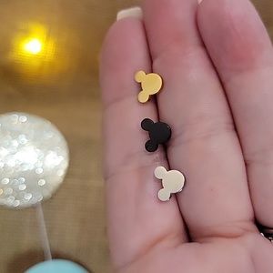 MICKEY MOUSE STUD EARRINGS, Choice of Color